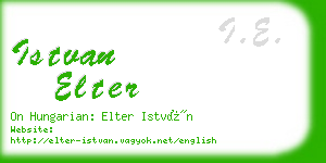 istvan elter business card